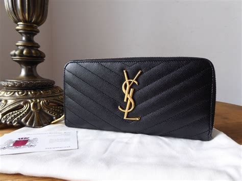 saint laurent ysl zip around wallet|ysl monogram wallet.